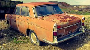 old scrap car
