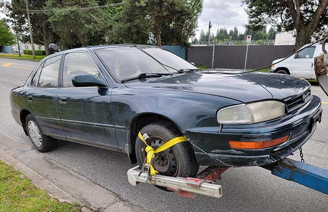 scrap car removal Vancouver 1996 Camry