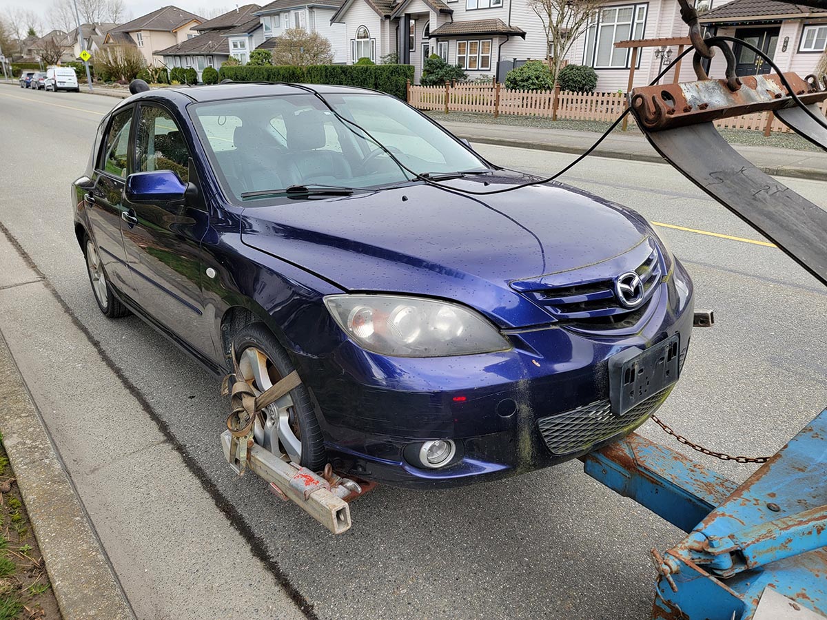 2004 Mazda 3 scrap car removal