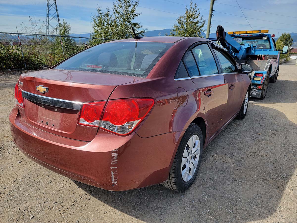 Vancouver scrap car removal of Chevrolet Cruze