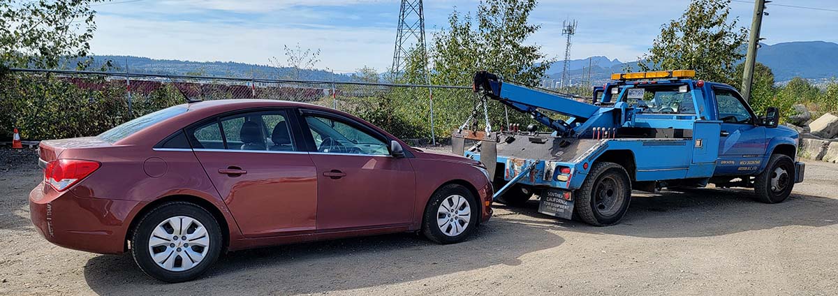 Vancouver scrap car removal of Chevy Cruze.