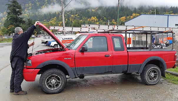 Joe inspecting Ford Ranger